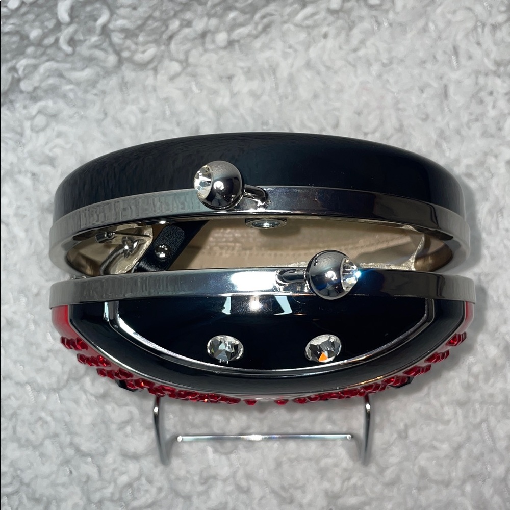 Kate Spade Novelty Spring Forward Ladybug Sparkling Rhinestone Bag in Red Black - Picture 11 of 17